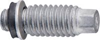 S-BT-GF HL threaded stud Threaded screw-in stud (multilayer coated carbon steel – corrosion protection comparable to HDG) for grating and multi purpose fastenings on steel in mildly corrosive environments. Compatible with Hilti MT installation channels