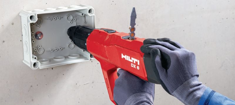 DX 6-F8 Powder-actuated nailer Fully automatic, highly versatile powder-actuated nailer for single fasteners Applications 1